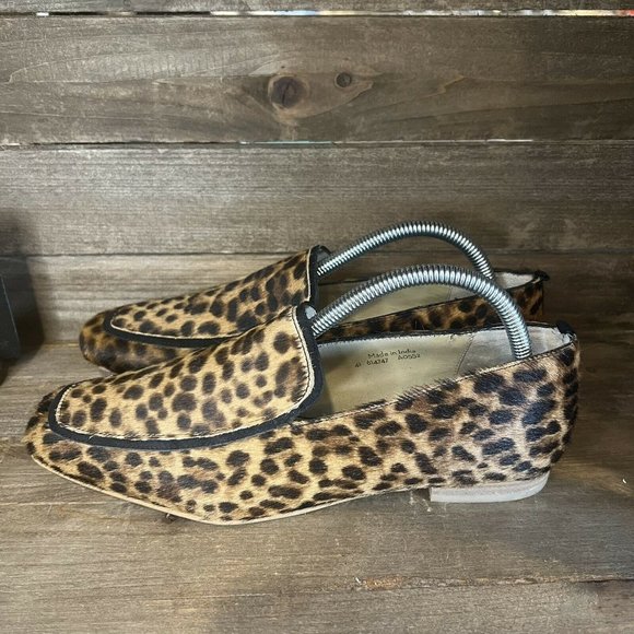 Womens Boden Leopard Print Calf Hair Slip On Loafers Flats Shoes EUR 41 US 9.5 M - Picture 2 of 6